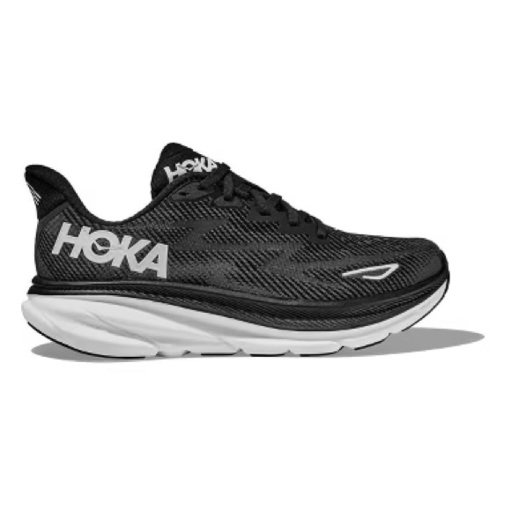 Hoka Black and White Performance Running Shoe
